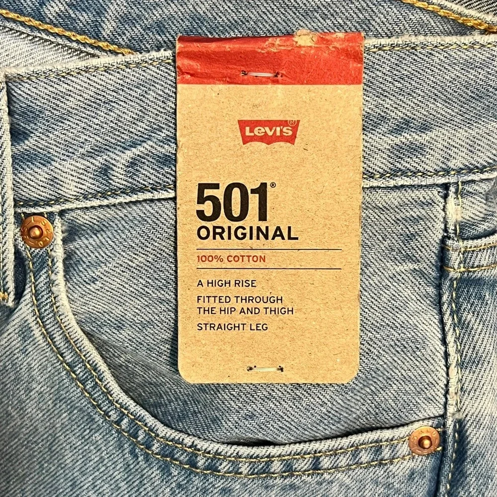 NWT Rare Women's Levis 501 Western Chaps Two Tone High Rise Straight Jeans 27x30